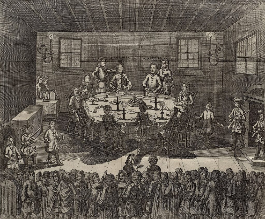 Karl XII vid fredstecknandet i Altranstädt