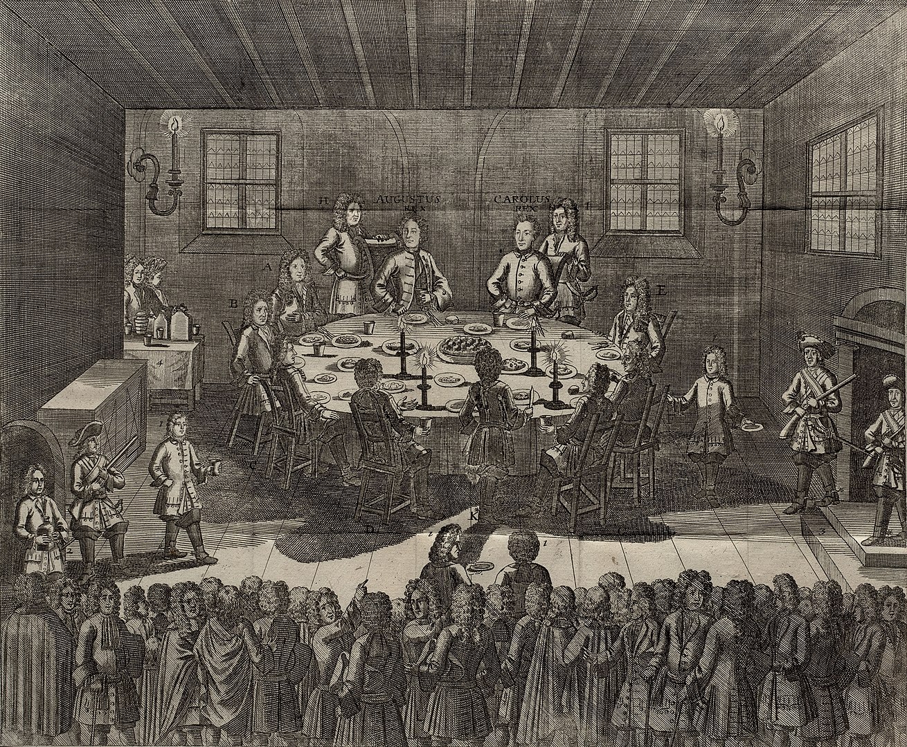 Karl XII vid fredstecknandet i Altranstädt