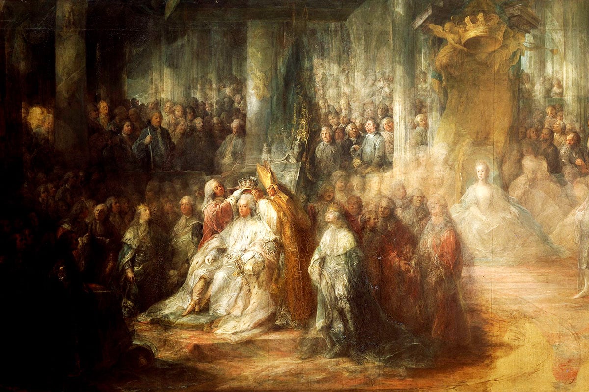Gustav IIIs kröning, hovet