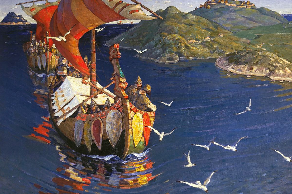 Vikingarna reser till Kievrus i Gårdarike