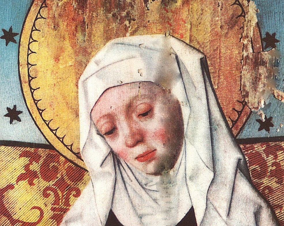 Heliga Birgitta på ett altarskåp i Salems kyrka, Södermanland