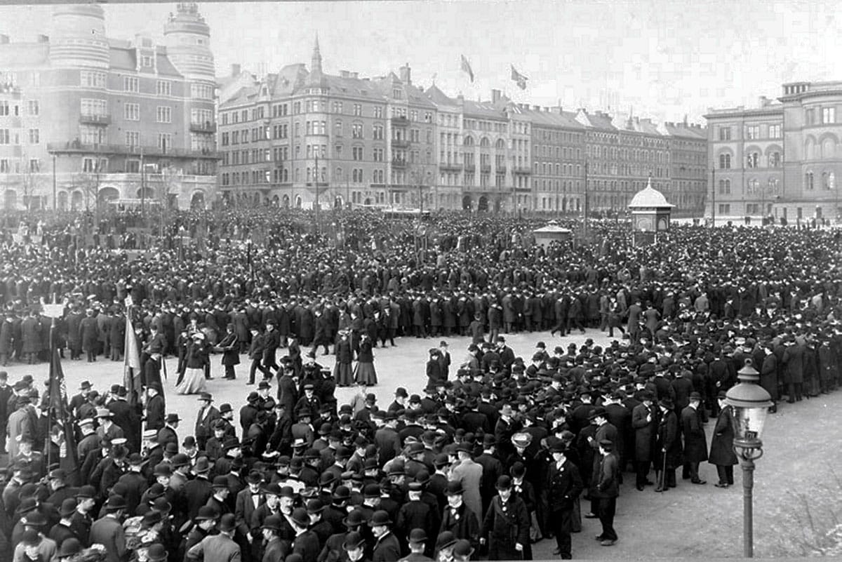Strejkernas historia - Storstrejken i Stockholm 1909
