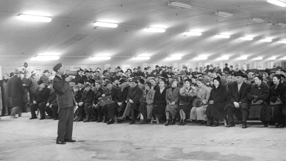 Civilförsvarsövning i Stockholm 1957